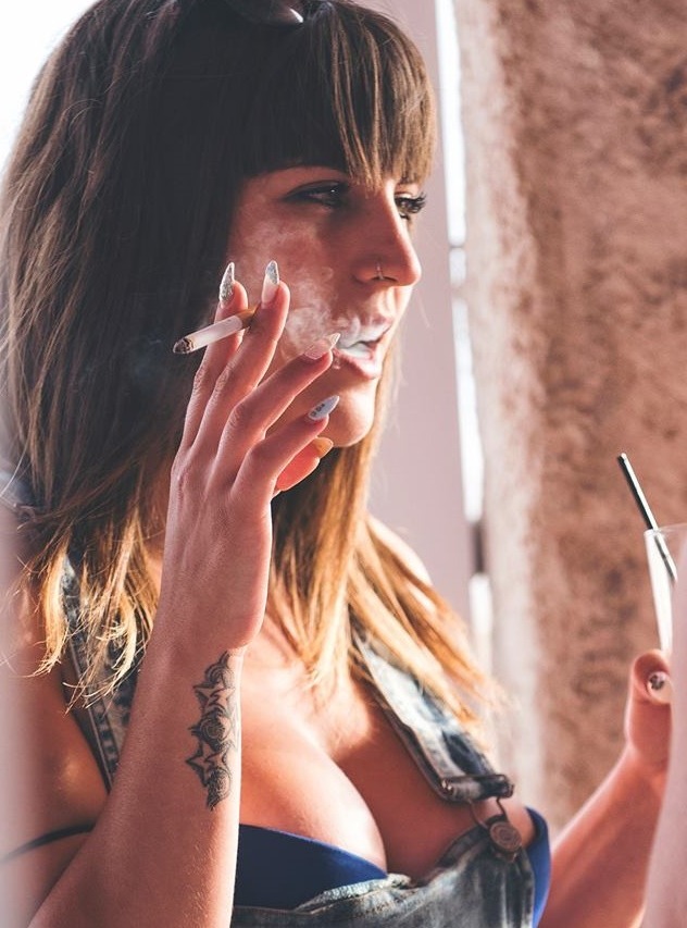 #2 Women With Bangs Smoking Cigarettes !!!! — 47