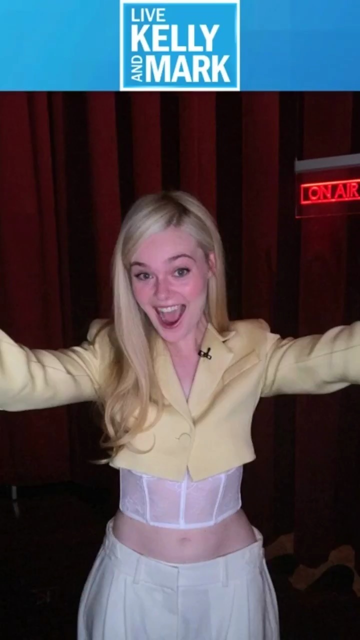 Elle Fanning pale breedable pasty white stomach — 5