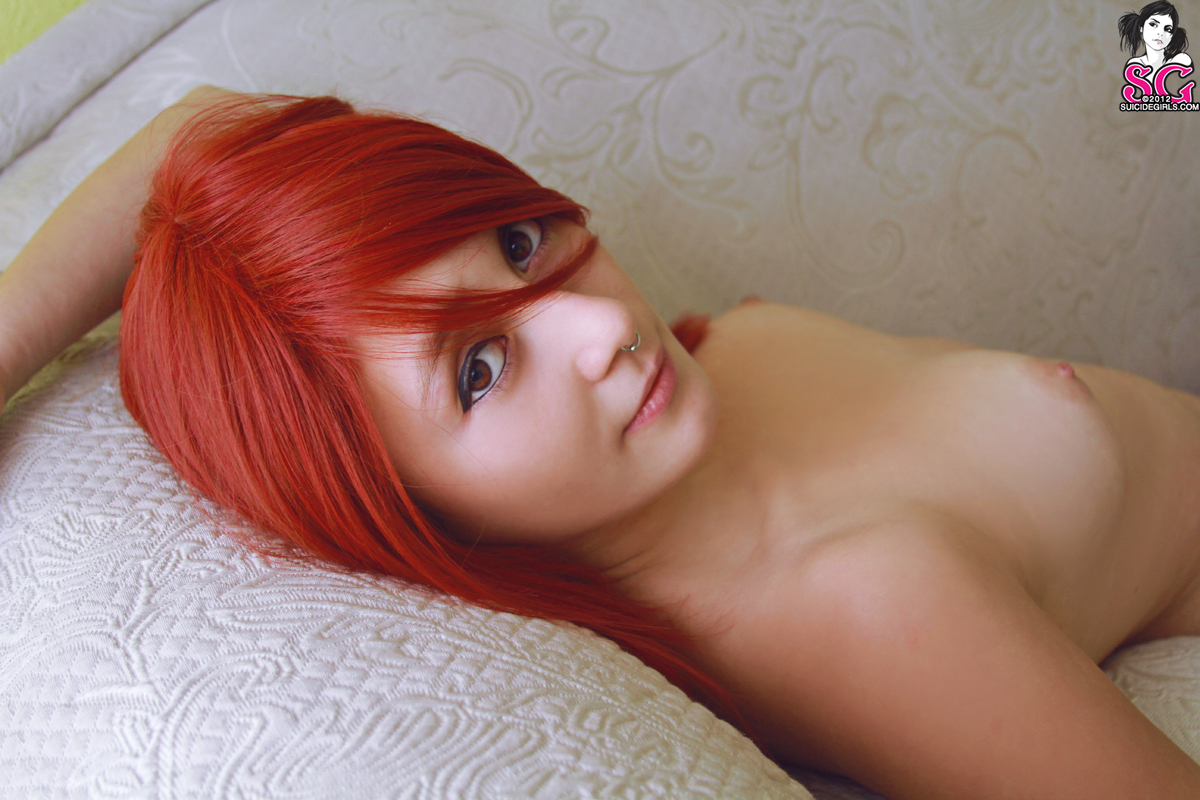 Tattooed Redhead Teen Posing — 17