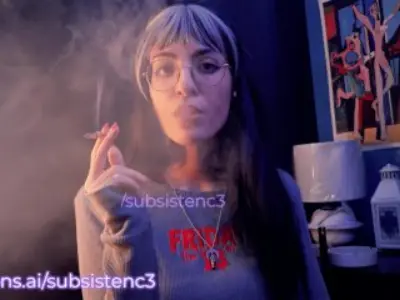 Sharing sexy dangles, deep inhales and exhales (4k)  Smoking Astrid